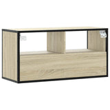 TV Cabinet Sonoma Oak 80x31x39.5 cm Engineered Wood and Metal 848925