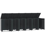 Wheelie Bin Storage for 6 Bins Anthracite 414x79x117 cm Steel 3279986