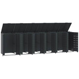 Wheelie Bin Storage for 6 Bins Anthracite 414x79x117 cm Steel 3279986