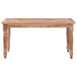ZNTS Batavia Coffee Table 90x50x45 cm White Wash Solid Teak Wood 316036