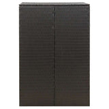 Single Wheelie Bin Shed Black 70x80x117 cm Poly Rattan 319860