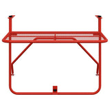 Balcony Table Red 60x40 cm Steel 340919