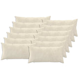 Cushion Cover 12 pcs HEERLEN Cream 40 x 80 cm Microfiber Fleece 909990