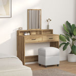 ZNTS Dressing Table with Drawers - Artisan Oak, 100x41x140 cm 865153