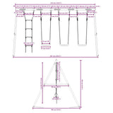 Outdoor Swing Set with Swings and Ladder 3283623