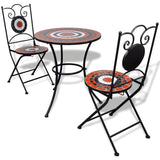 Patio Furniture Terracotta, White Powder-coated iron, ceramic 271773