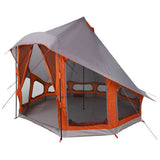 Tipi Tent with Roof Grey and Orange 404 x 370 x 270 cm Taffeta 42000965