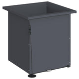 Garden Planter with LED Antracite 40 x 40 x 40 cm Steel 8008130