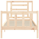 Bed Frame without Mattress Single Solid Wood Pine 3192846