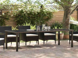 Garden Table Black 200 x 80 x 73 cm Metal 42010315