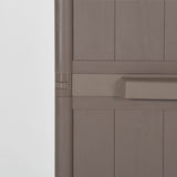 Garden Storage Cabinet Brown 65x45x172 cm PP Wood Look 151240