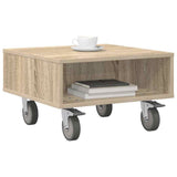 Side Table with Wheels Sonoma Oak 50.5 x 50 x 30 cm 891026