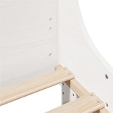Bed Frame without Mattress White 140x190 cm Solid Wood Pine 3302286
