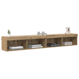 TV Cabinet Set with LED 2 pcs Artisan Oak 100 x 30 x 30 cm 882968