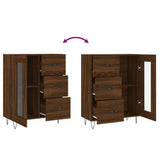 Sideboard Brown Oak 69.5x34x90 cm Engineered Wood 828043