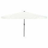 Garden Parasol Sand and Anthracite 395 x 395 x 245 cm Polyester 42003644