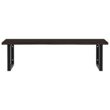 Basin Shelf Wall Mounted Steel and Solid Wood Oak 3302661