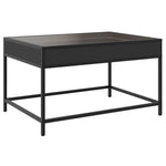 ZNTS Coffee Table with Infinity LED Black 70x50x41 cm 847682