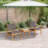 Garden Chair with Cushion 2 pcs Anthracite Solid Acacia Wood 4106580