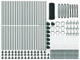 Welded Wire Fence with Concrete Base 100 x 0.8 m 3353585
