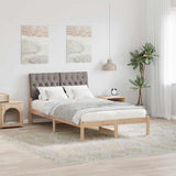 Bed Frame with Upholstered Headboard Brown 120 x 190 cm 878837