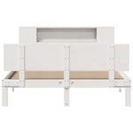 ZNTS Bookcase Bed without Mattress White 120x200cm Solid Wood Pine 3322631