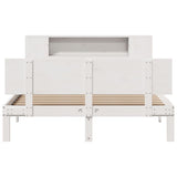 Bookcase Bed without Mattress White 140x190cm Solid Wood Pine 3322629