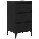 Bedside Cabinet Black Oak 45 x 35 x 44 cm Engineered Wood 863439