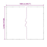 Clear Tarpaulin with Eyelets 5x10 m PVC 4018615