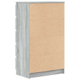Drawer Cabinet Grey Sonoma 60x36x103 cm Engineered Wood 823022