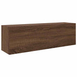 ZNTS Bathroom Wall Cabinet Brown Oak 100x25x30 cm Engineered Wood 860100