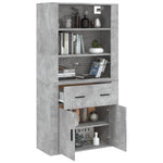 Highboard Concrete Grey Engineered Wood 3185379