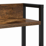 Headboard with Shelf Smoked oak 120 cm Engineered wood 859687