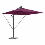 Umbrella with LED Strip Lights Bordeaux Red 249 x 249 x 250 cm 42003405