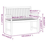 316610 Garden Bench 110 cm Solid Acacia Wood