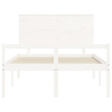 Senior Bed without Mattress White Small Double Solid Wood 3195452