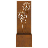 Garden Privacy Screen Rusty 50 x 32 x 150 cm Weathering steel 876440