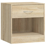 ZNTS Nightstand 2 pcs with Drawer Oak Colour 242546