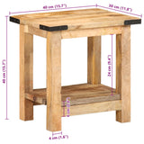 Side Table 40x30x40 cm Solid Rough Wood Mango 358501