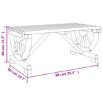 ZNTS Garden Coffee Table 90x50x40 cm Solid Wood Fir 365108