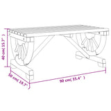 ZNTS Garden Coffee Table 90x50x40 cm Solid Wood Fir 365108