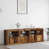 LED Sideboard Old Wood 202 x 37 x 67 cm Engineered Wood 3333112
