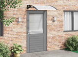 Door Canopy Black and Transparent 200x75 cm PC 144815