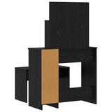 LED Dressing Table Set 2 pcs Black Oak Engineered Wood 3332508