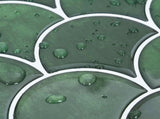 Fish Scale Tile 50 pcs Dark Green 30 x 30 cm 42046218