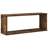 Wall Cube Shelves 4 pcs Smoked Oak 60x15x23 cm Engineered Wood 815925