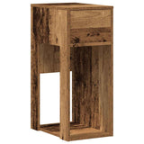 Computer Tower Stand with Drawer Old Wood 30x44x74 cm 858738