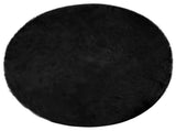 Faux Sheepskin Rug TAFALLA Black 160 cm Polyester 42021582