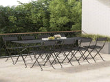 Folding Bistro Chair Set of 8 Black 3152114