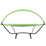 Outdoor Lounge Bed with Canopy Green Steel and Oxford Fabric 317602